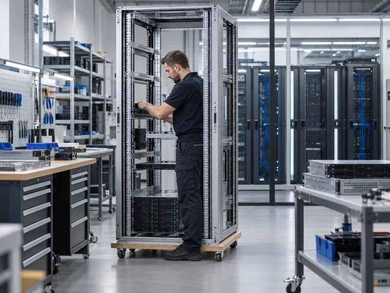 Fabricación de RACK personalizados en un centro de procesamiento de datos